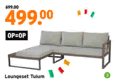 Loungeset tuin Tulum van 699,00 voor 499,00
