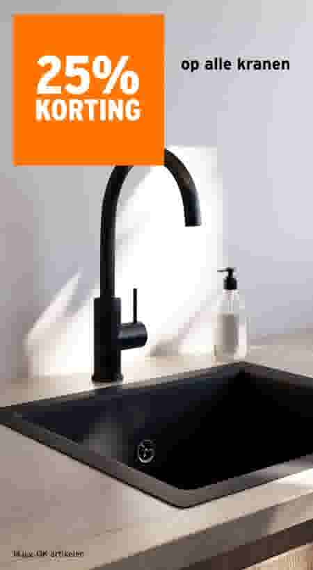 25% korting op alle kranen