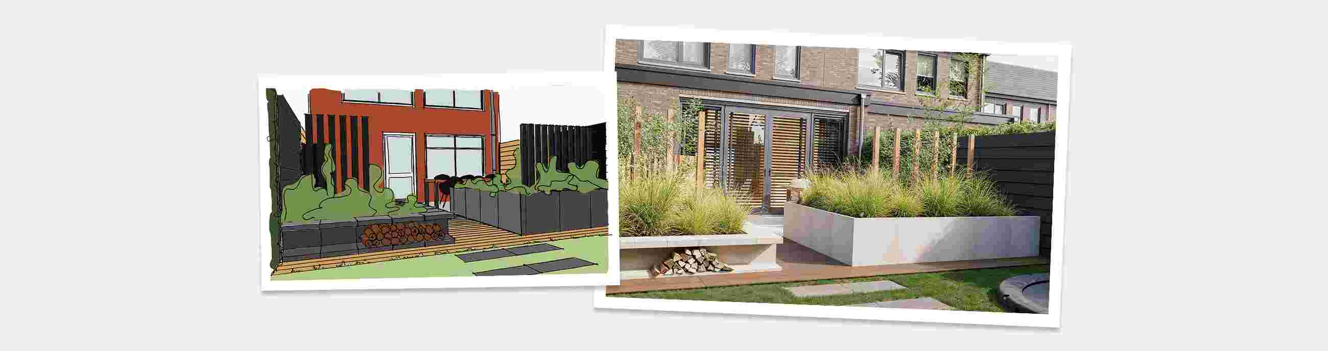 Duurzame familietuin ontwerp