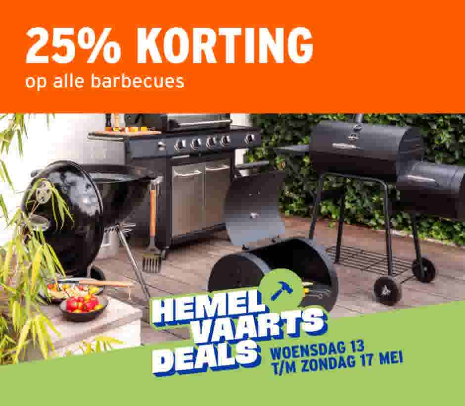 25% korting op alle barbecues