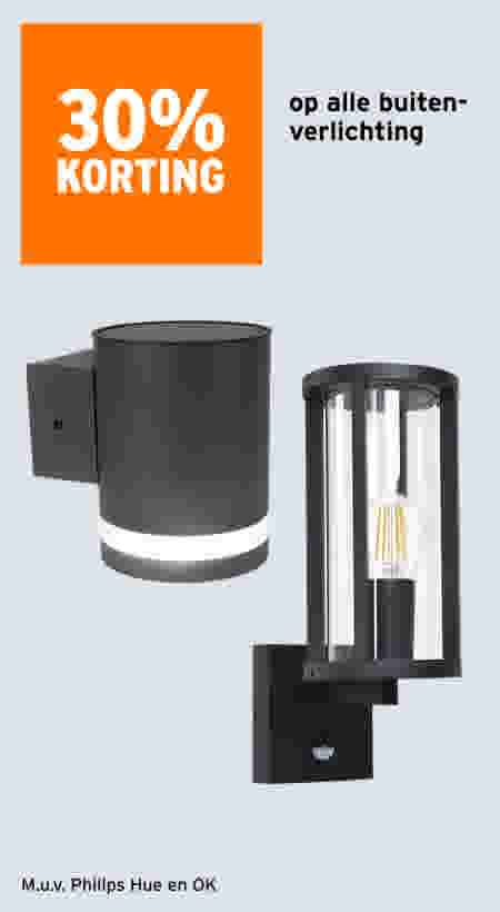 30% korting op alle buitenverlichting