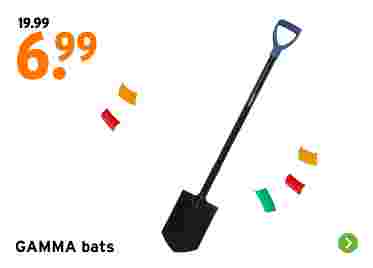 GAMMA spade van 19,99 naar 6,99