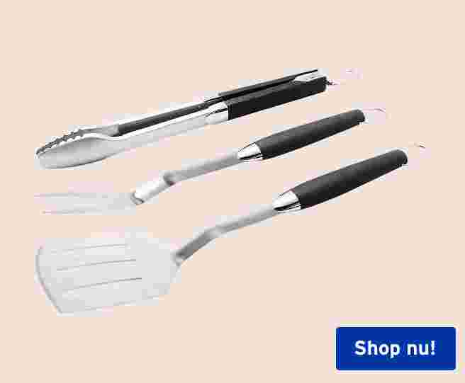 Barbecue tool set 3 stuks van 19.99 voor 13.99 