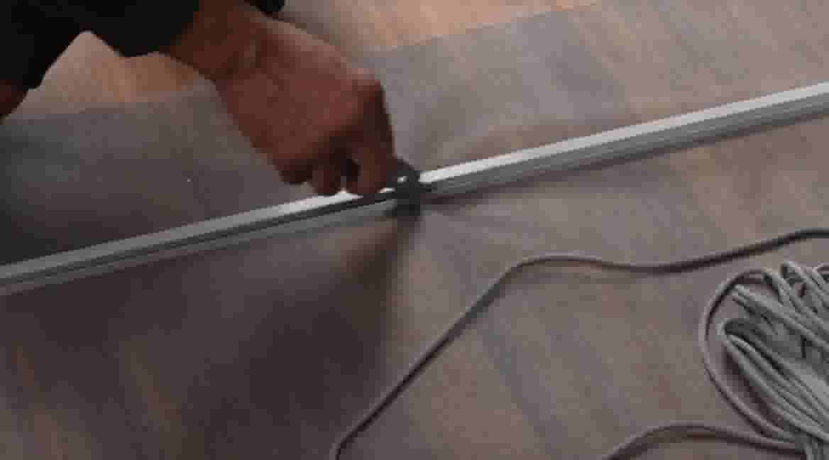horgaas monteren met pees en inroller