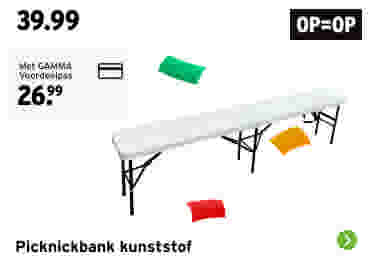 Picknickbank kunstof