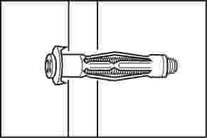 hollewandplug metaal