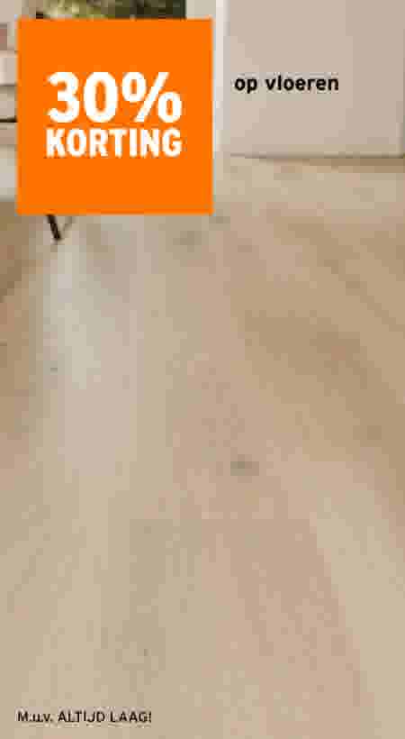 30% korting op vloeren