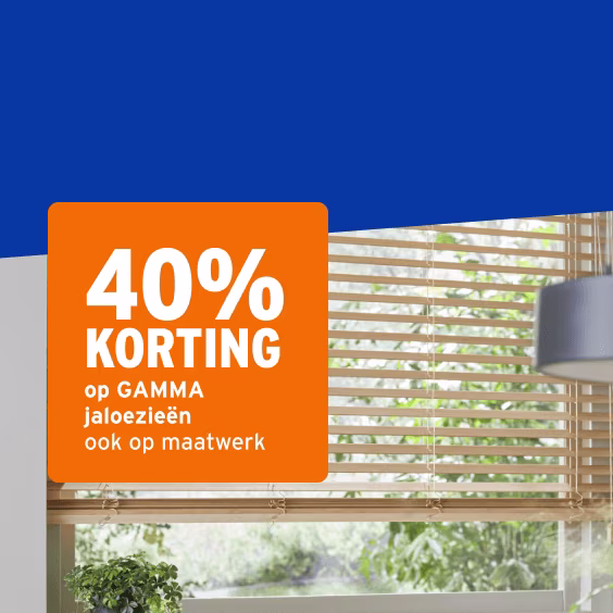 40% korting op GAMMA jaloezieën ook op maatwerk