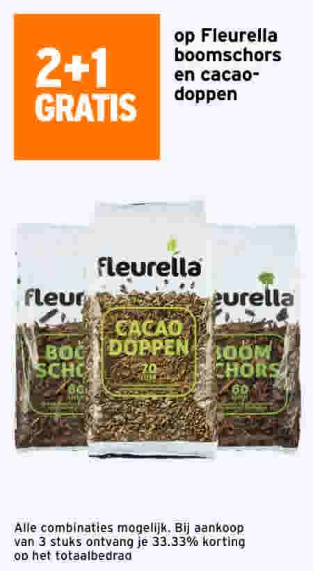2+1 GRATIS op Fleurella boomschors en cacaodoppen