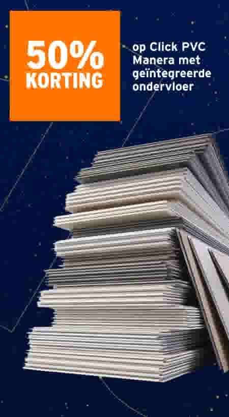 50% korting op Click PVC Manera met geïntegreerde ondervloer