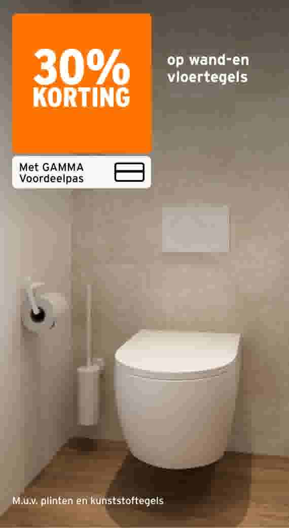 30% korting op wand-en vloertegels