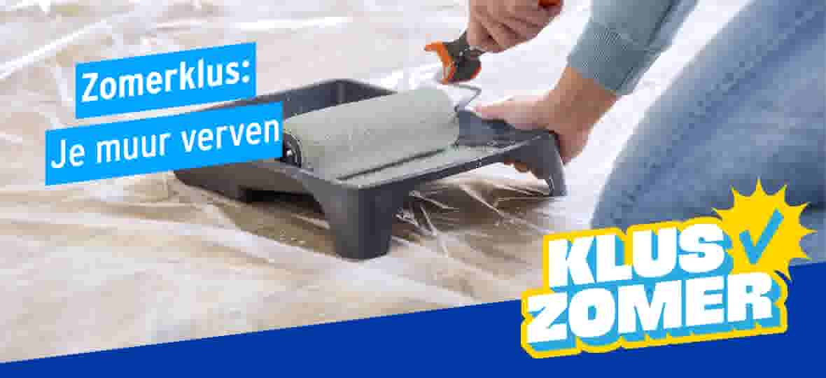 Zomerklus muur verven