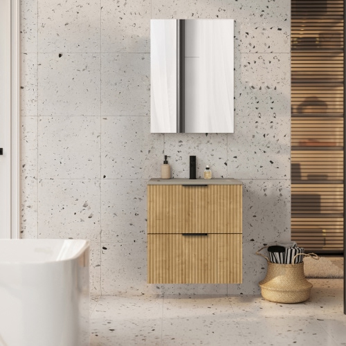 Atlantic badmeubelset Emin met spiegel en onderkast wit 50 cm