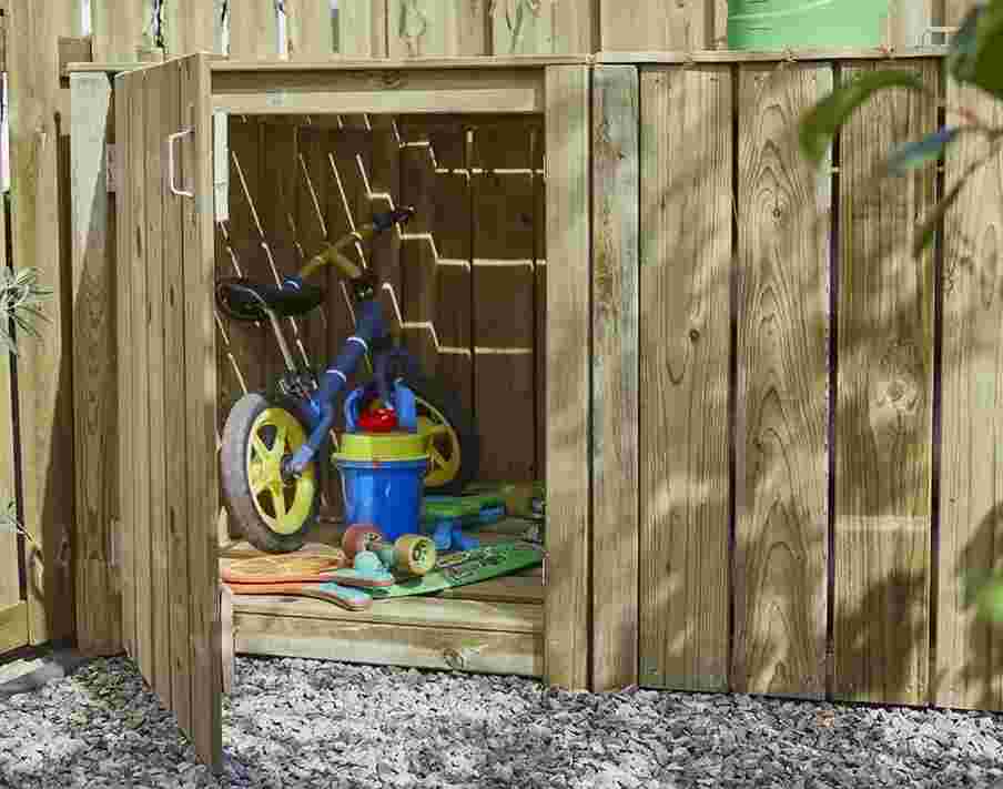 Opbergruimte voor buitenspeelgoed