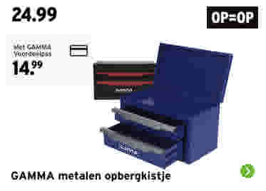 GAMMA metalen opbergkistje