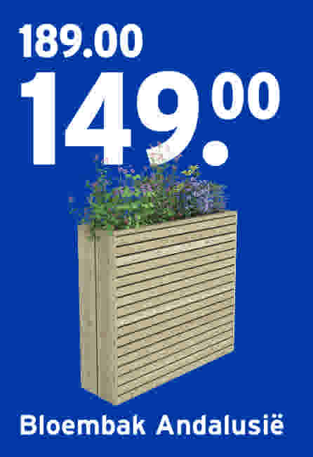 Bloembak Andalusië van 189,00 voor 149,00