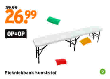 Picknickbank kunststof