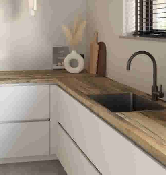 Keuken met werkblad op maat (Rustiek Eiken)