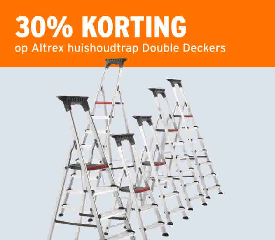 30% korting op Altrex huishoudtrap Double Deckers