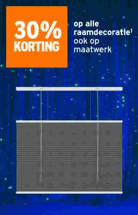 30% koring op alle raamdecoratie
