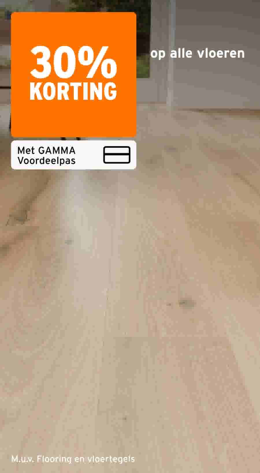 30% korting op alle vloeren