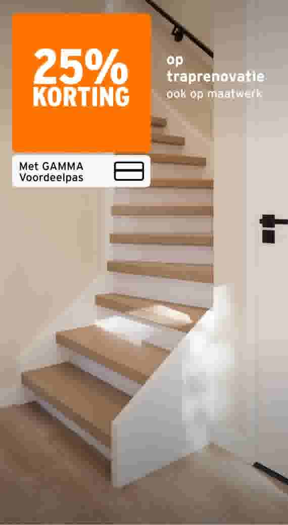 25% korting op traprenovatie ook op maatwerk