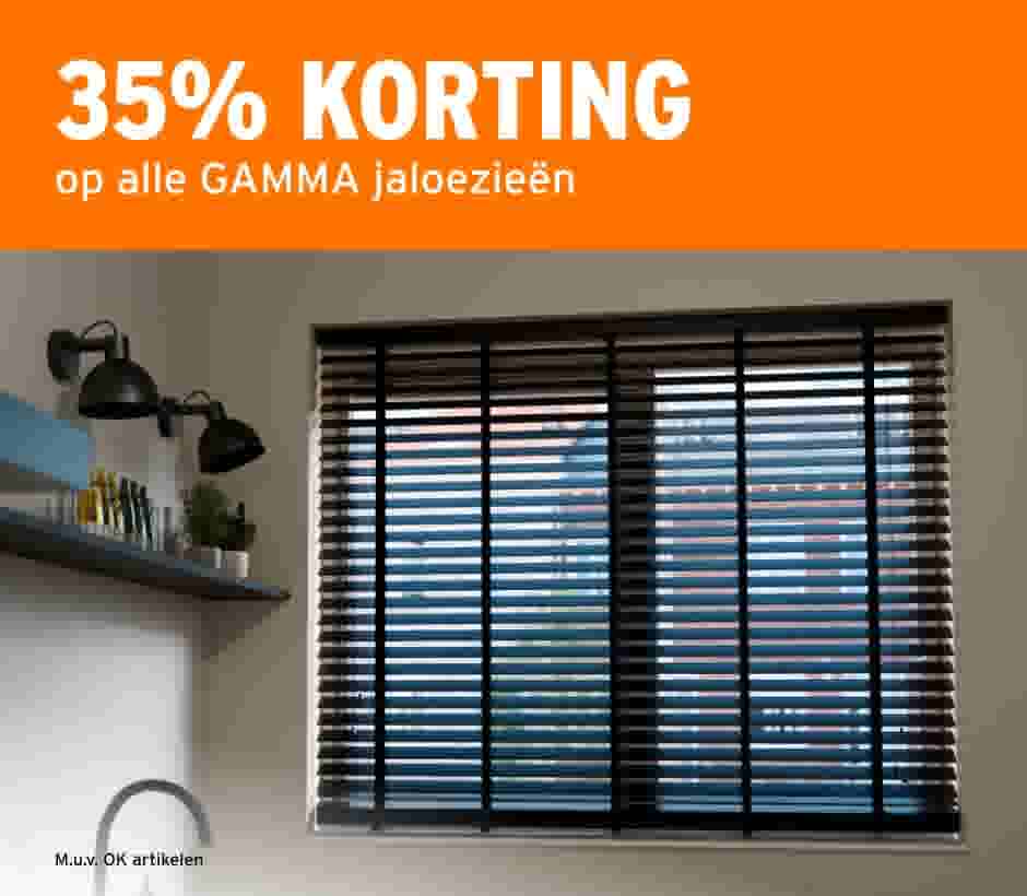 35% korting op alle GAMMA jaloezieën