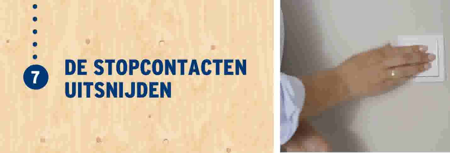 stopcontacten uitsnijden behang