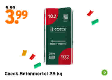 Coeck betonmortel 25 kg
