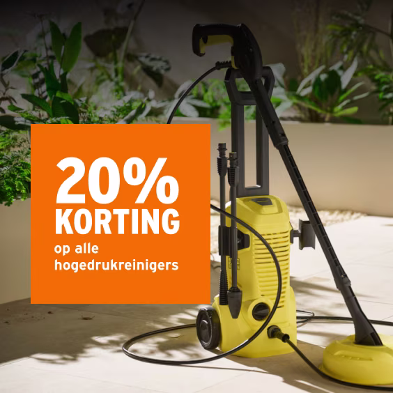 Weekenddeal 20% op alle hogedrukreinigers