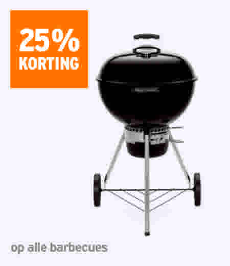 25% korting op alle barbecues