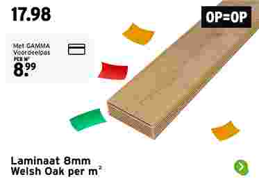Laminaat 8mm Welsh Oak per m