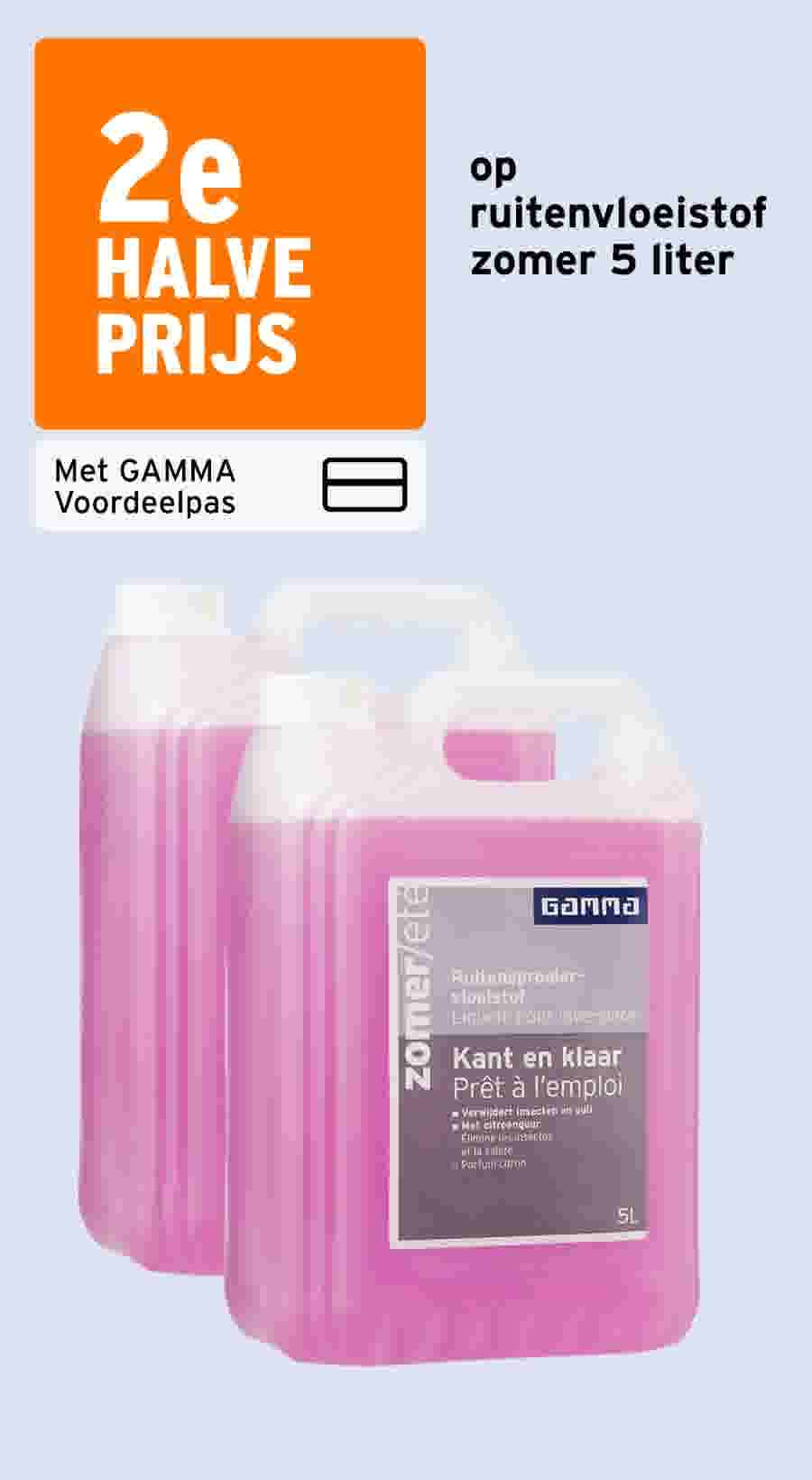 2e halve prijs op ruitenvloeistof zomer 5 liter