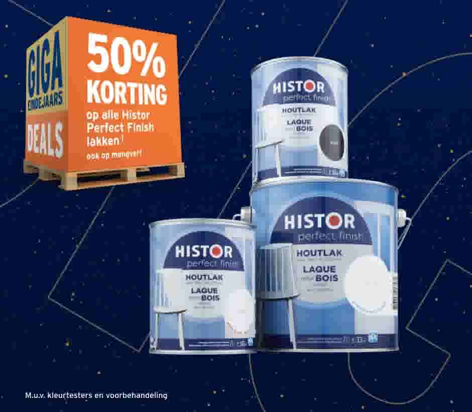50% korting op Histor PF lakken