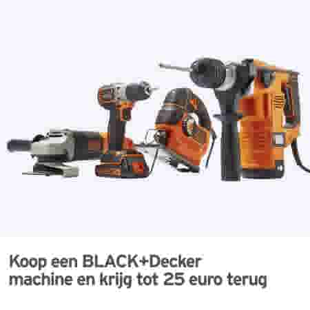 Koop een BLACK+DECKER machine en krijg tot 25 euro terug