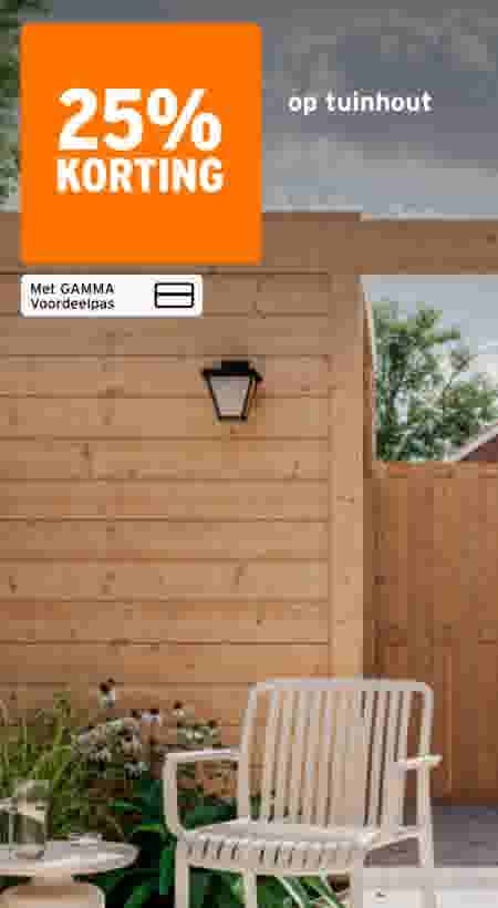 25% korting op tuinhout