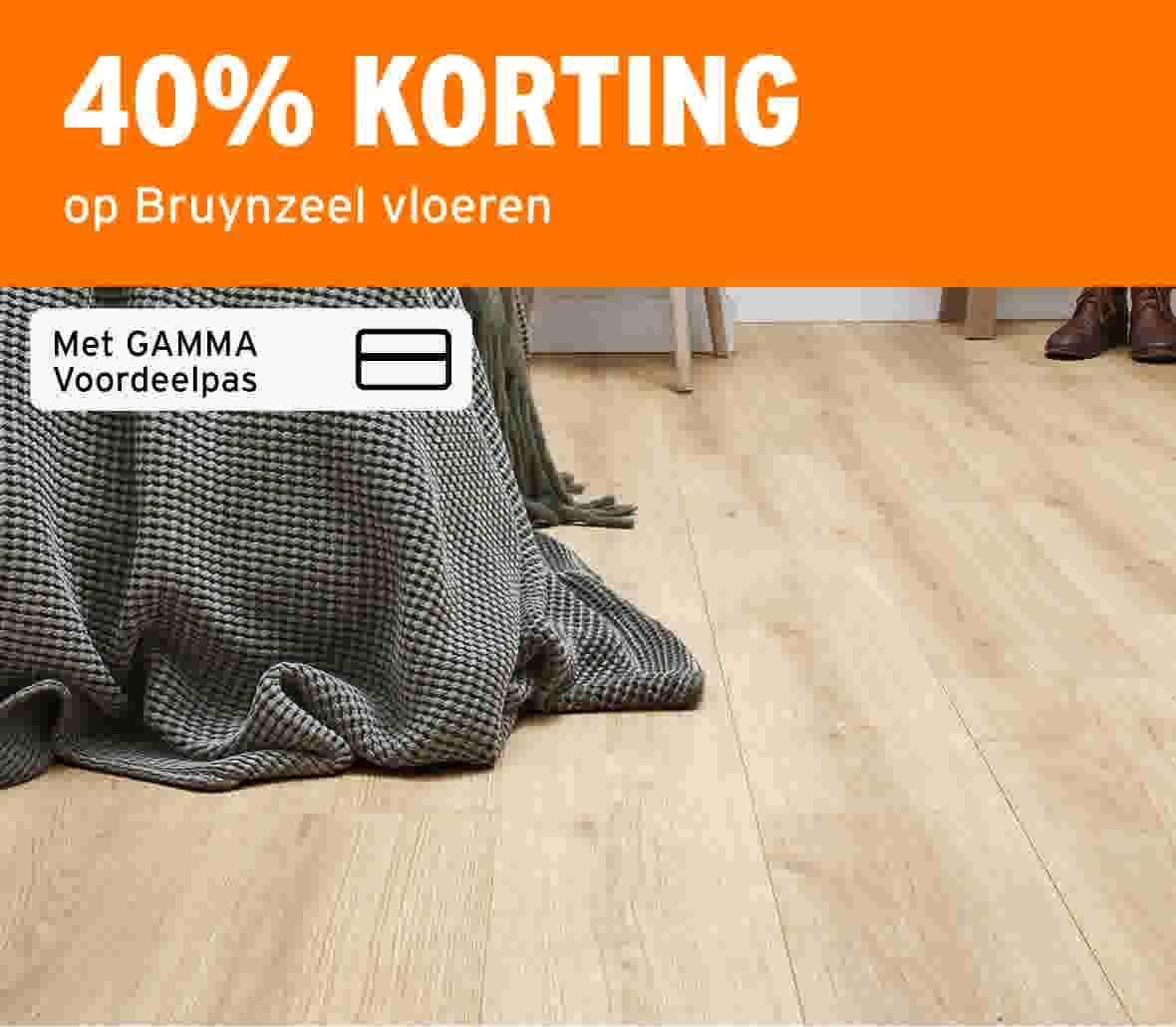 40% korting op Bruynzeel vloeren