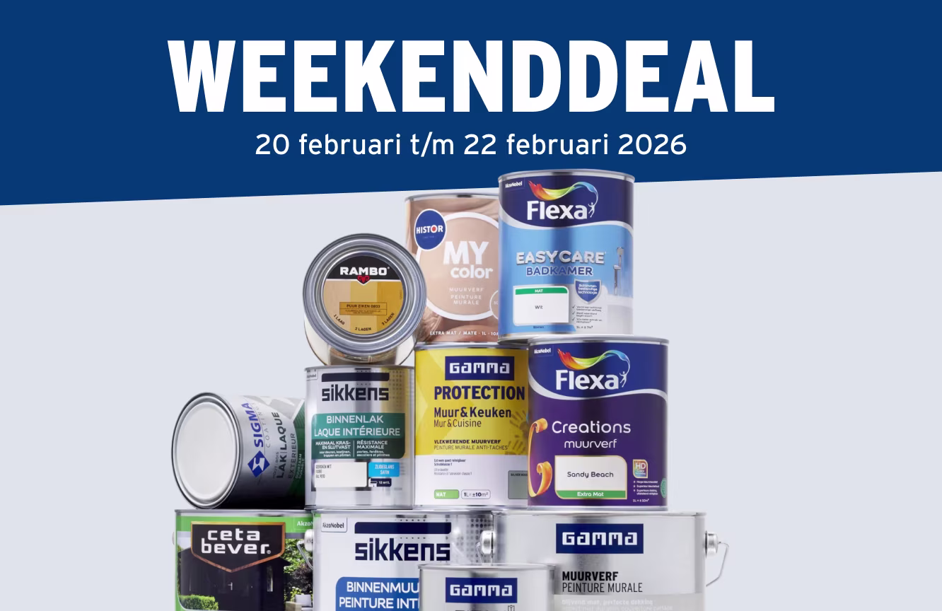 30% korting op alle verf en beits ook op mengverf