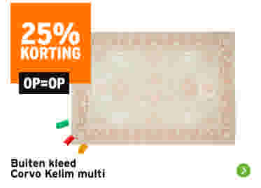 25% korting op buitenvloerkleden