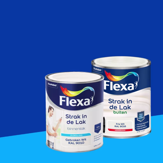 40% korting op Flexa Strak in de Lak ook op mengverf
