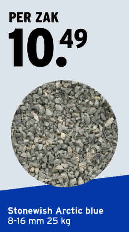 Stonewish Arctic blue 8-16 mm 25 kg  10.49 per zak
