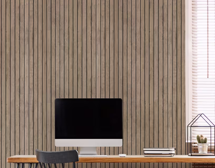Hout & steenlook behang