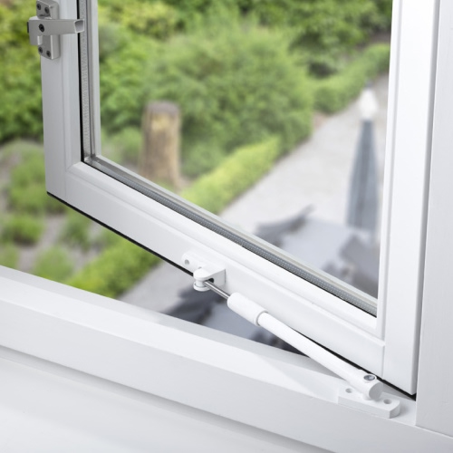 AXA telescopische raamuitzetter wit 30 cm buitendraaiend