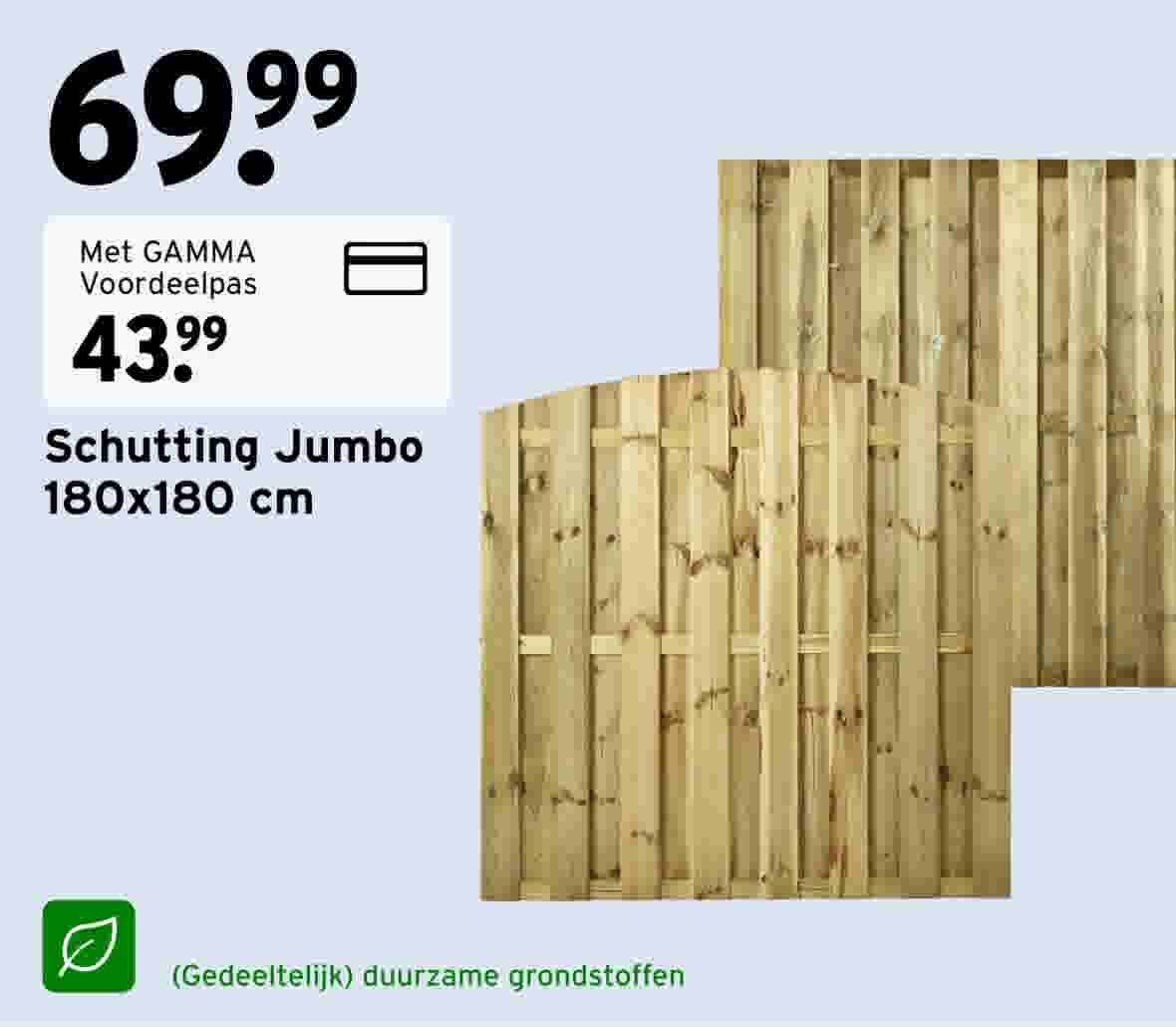 Schutting Jumbo 180x180 cm
