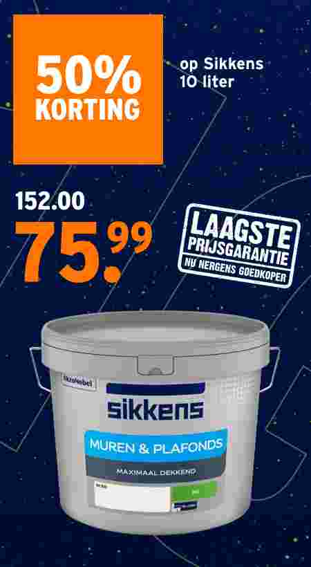 50% korting op Sikkens 10 liter