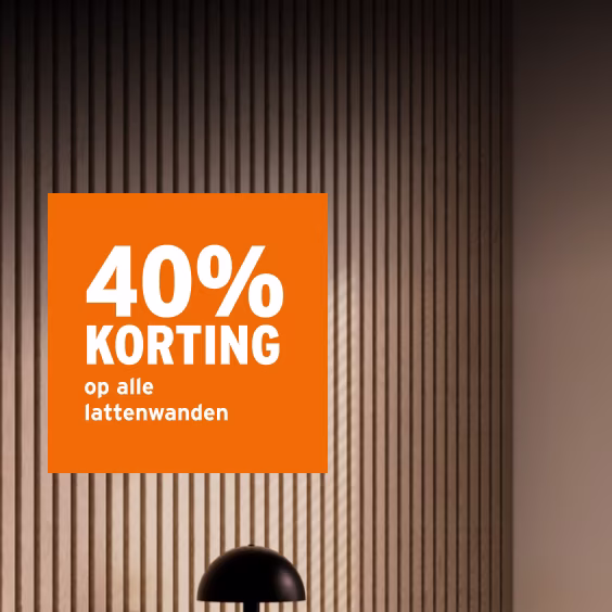40% korting op alle lattenwanden