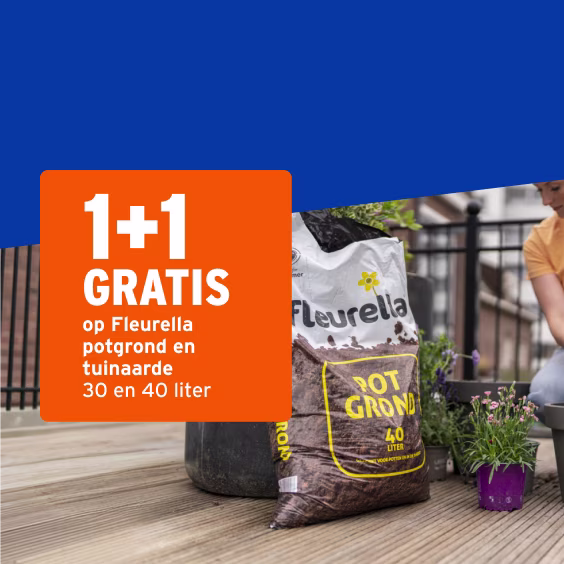 1+1 op Fleurella potgrond en tuinaarde