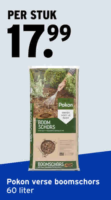 Pokon verse boomschors 60 liter per stuk 17.99