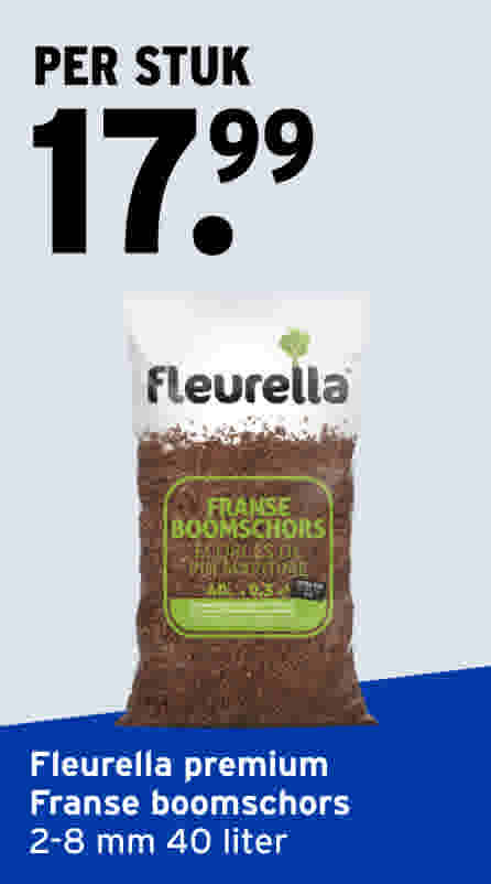 Fleurella premium Franse boomschors 2-8 mm 40 liter per stuk 17.99
