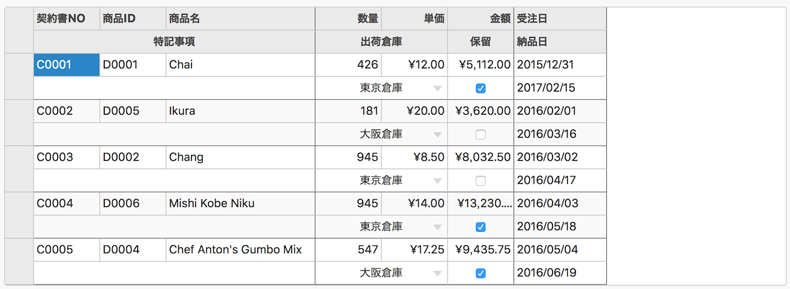 受注管理